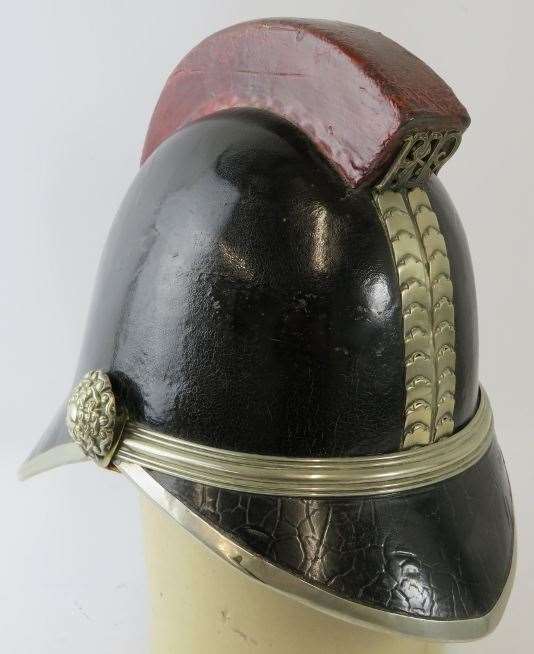 A collection of 119 historic firemen's helmets is for sale at auction through Bentley's of Cranbrook