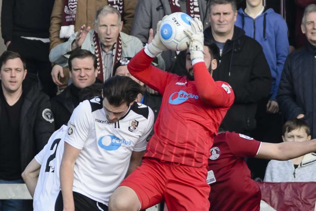 Dartford goalkeeper Deren Ibrahim Picture: Andy Payton