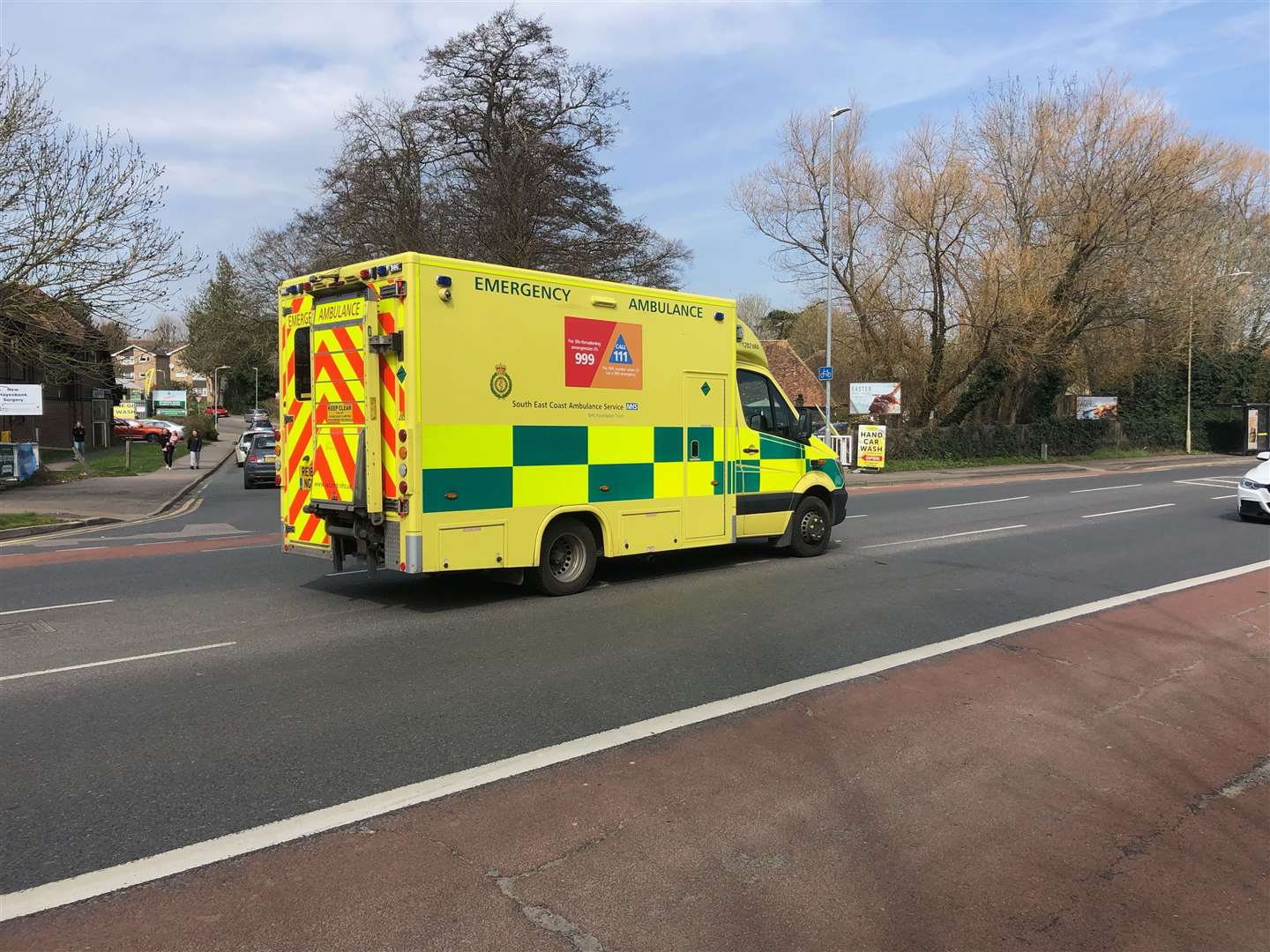Paramedics treated the cyclist for injuries