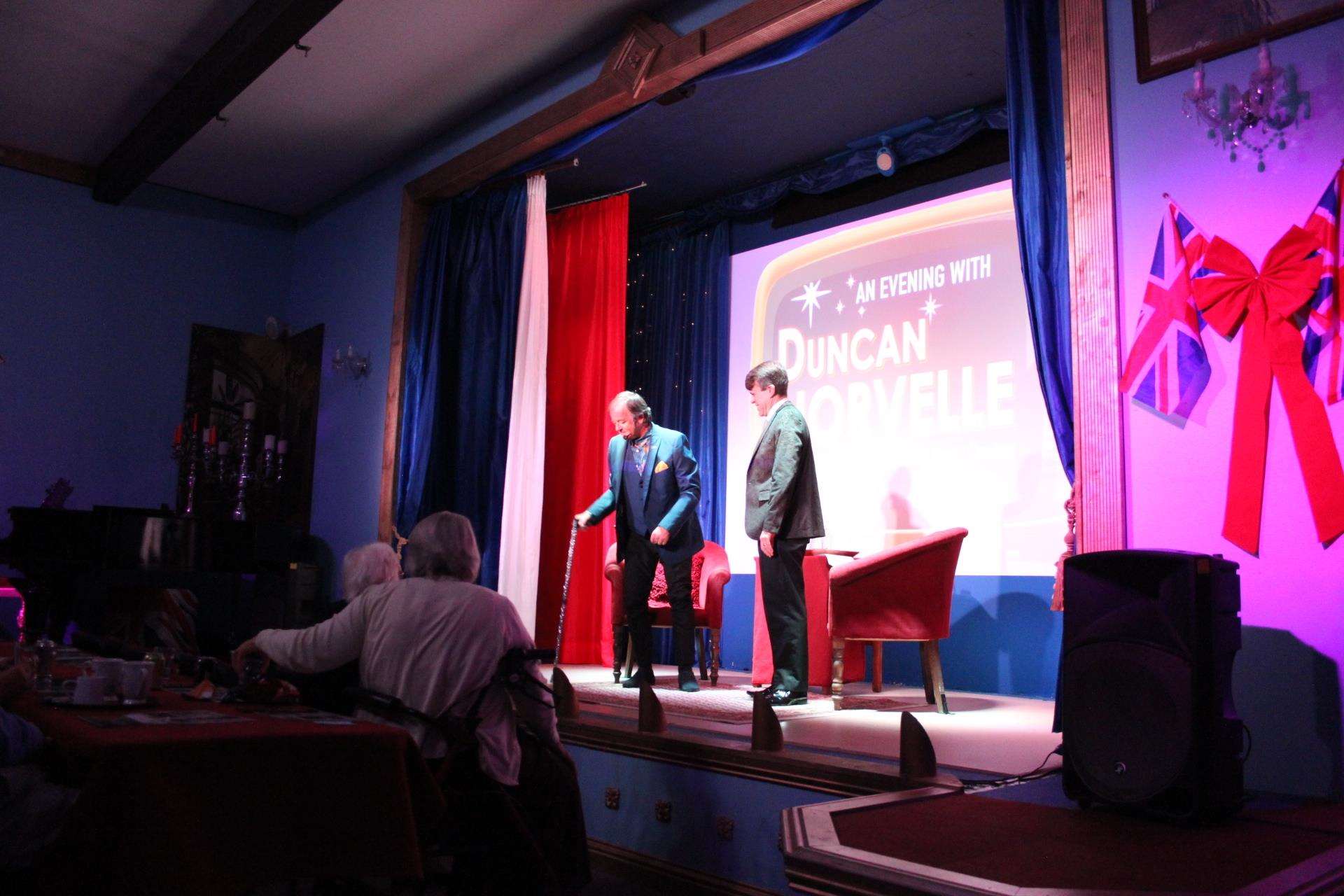Duncan Norvelle and Dean Caston at the Criterion Theatre, Blue Town, talking about overcoming a stroke (4990902)