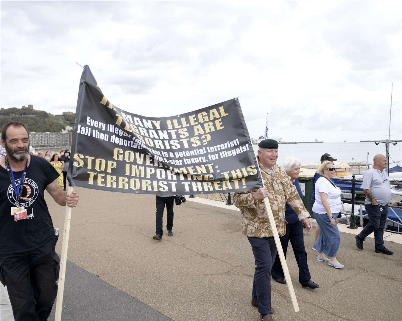 The protest in Dover last September 5.Picture: Barry Goodwin