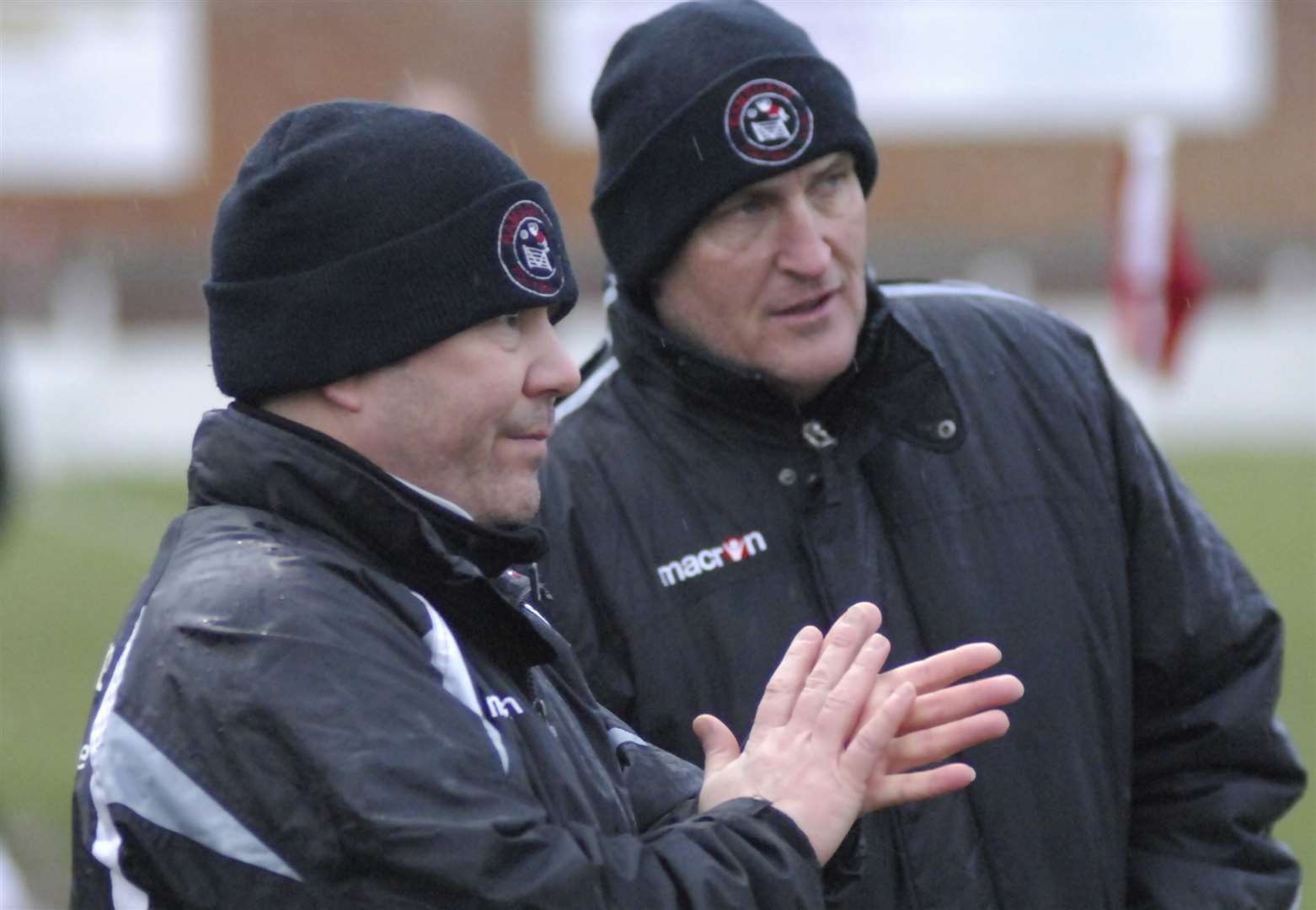 Tim Dixon and Darren Beale, pictured in 2012, are part of Faversham's management team. Picture: Martin Apps
