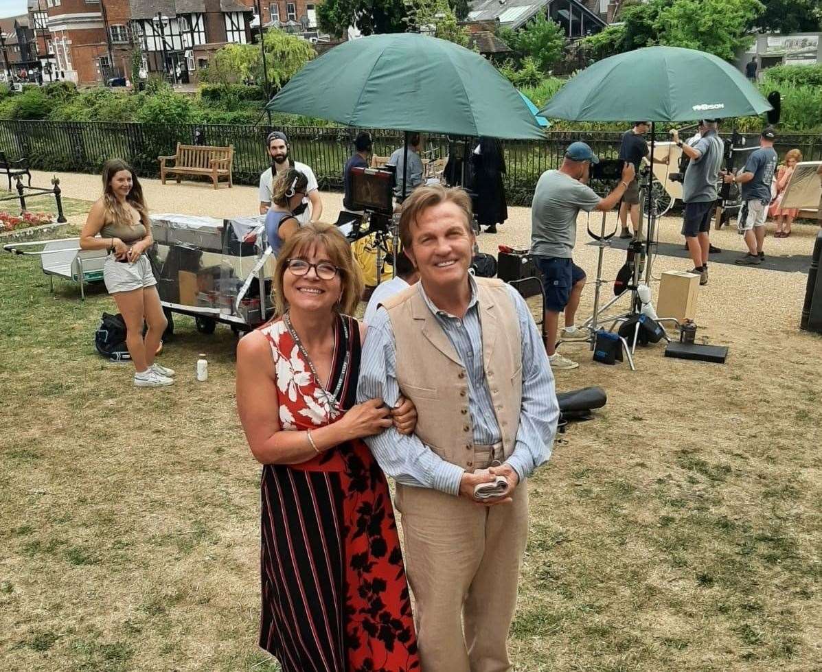 Bradley Walsh was spotted at Tonbridge Castle filming for series two of ITV drama The Larkins. Picture: Tonbridge Castle
