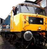 ON RIGHT TRACK: Mark Toynbee in a Class 47 diesel