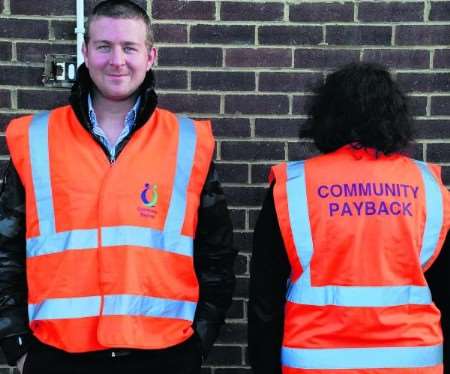 Kent Probation Service staff modelling the jackets last month