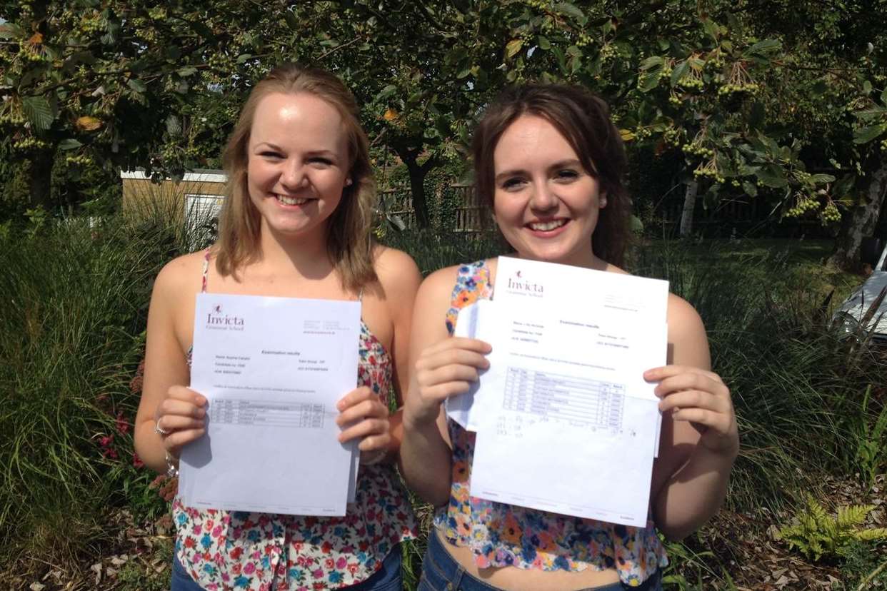 Sophie Cahalin and Lilly Nicholls from Invicta Grammar Schoo in Maidstone.
