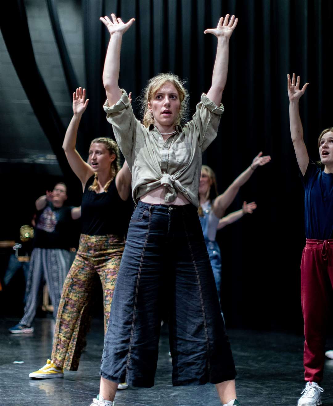 The Suppliant Woman in rehearsals Picture: Cornershop
