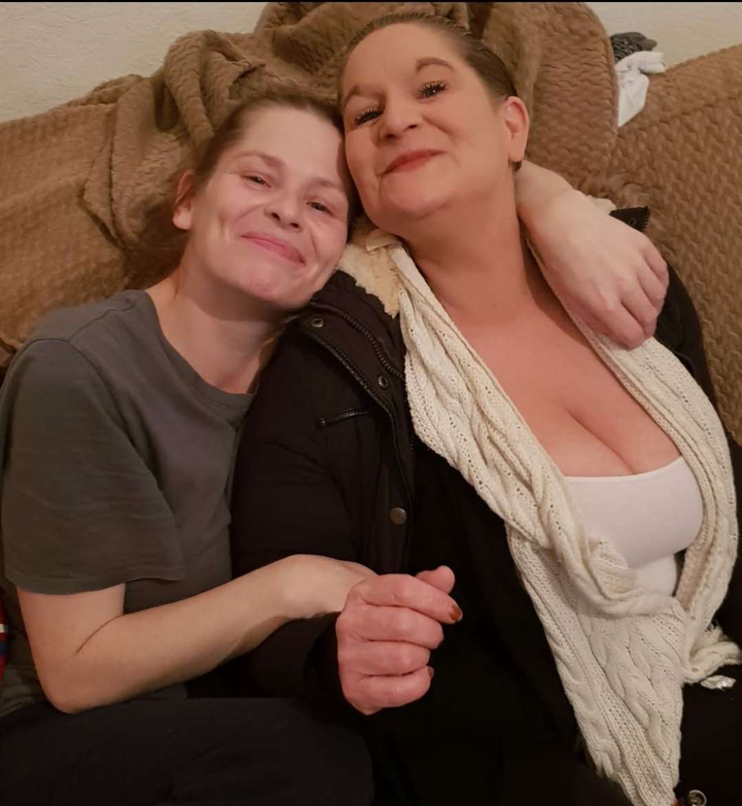 Lorna with her sister Caroline
