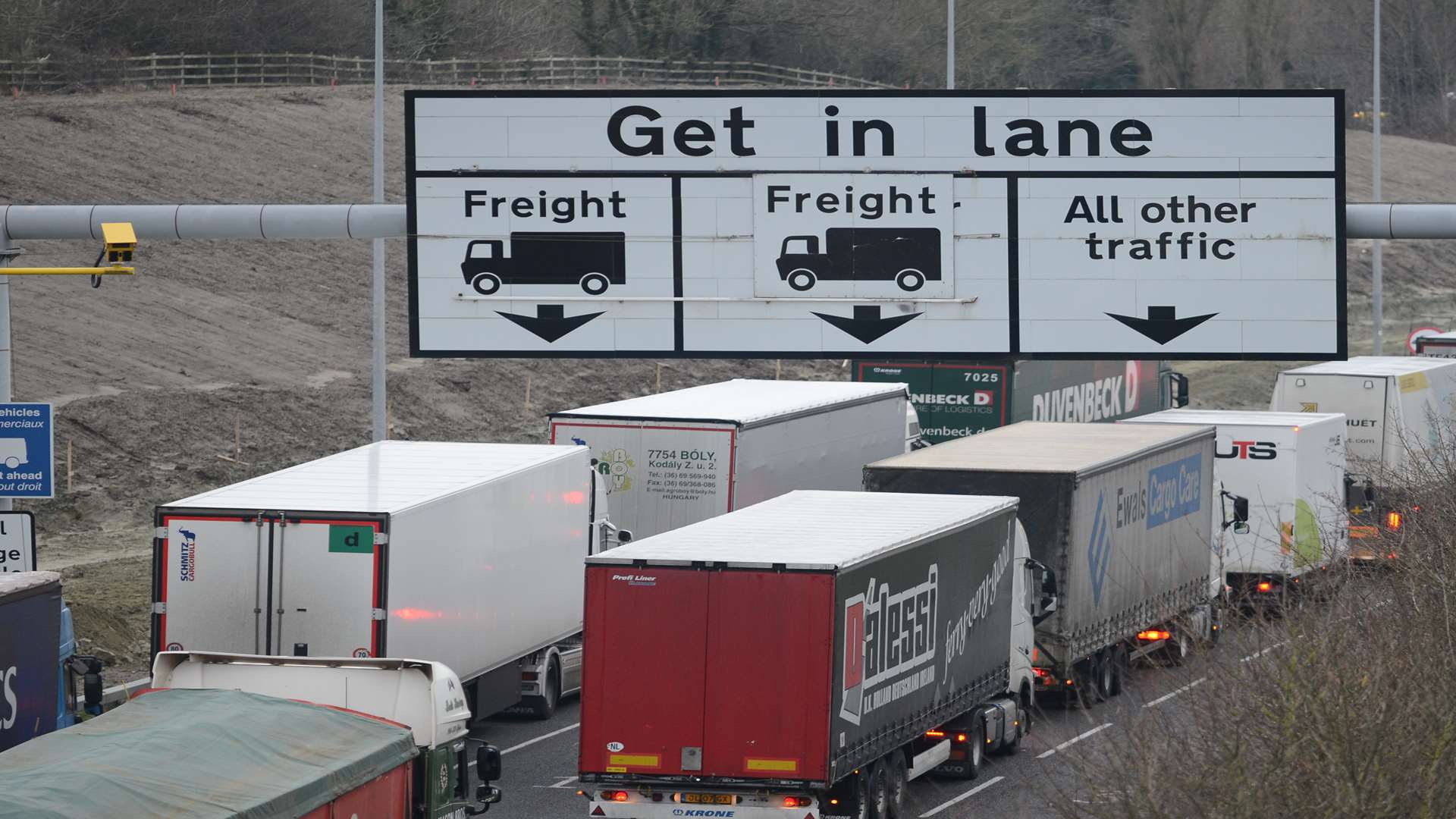 Previous delays at the entrance to Eurotunnel have led to Operation Stack on the M20.