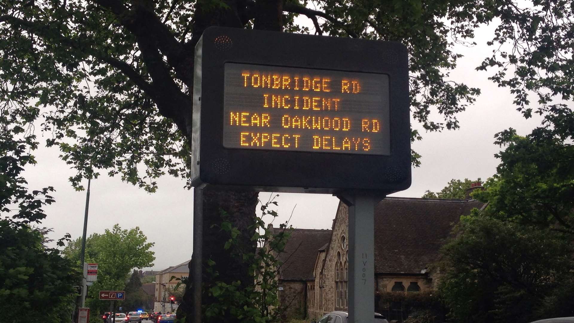 The incident is causing delays on Tonbridge Road