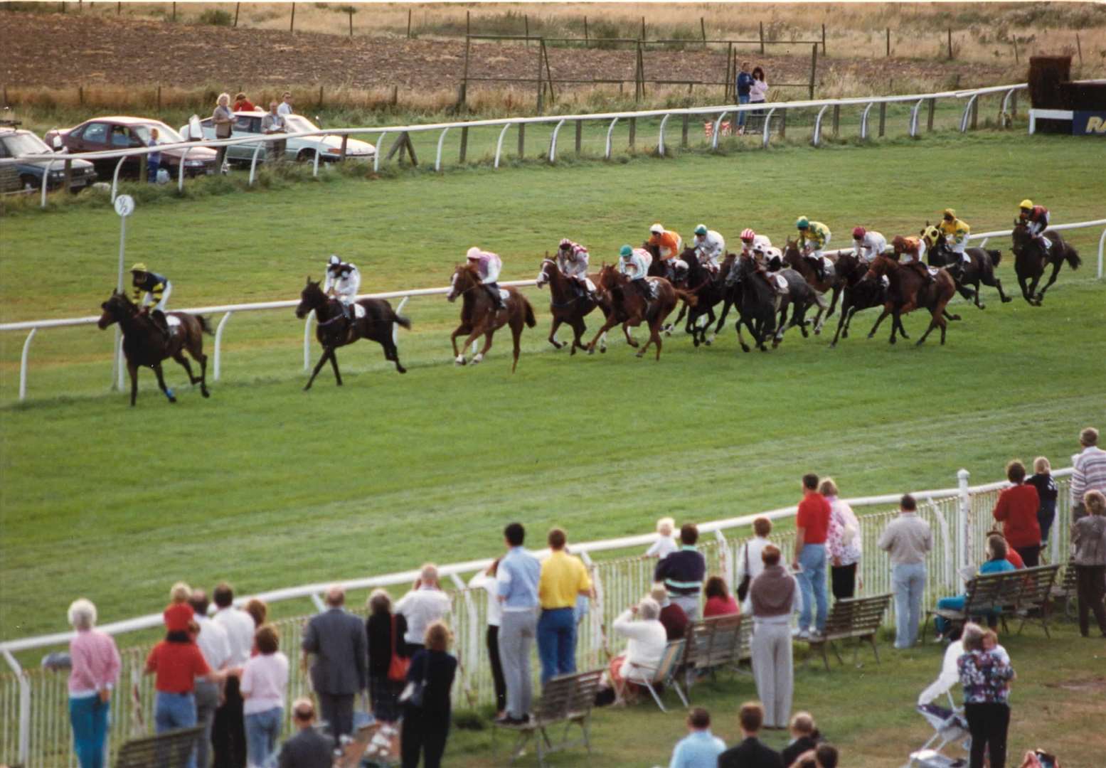 Racegoers enjoying the sunshine and excitement in 1991