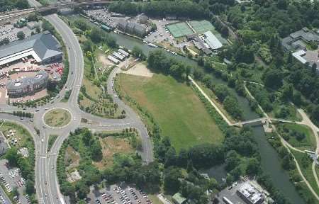 PROPOSED SITE: An aerial view of the area where Maidstone United plan to build a new ground. Picture: MIKE MAHONEY