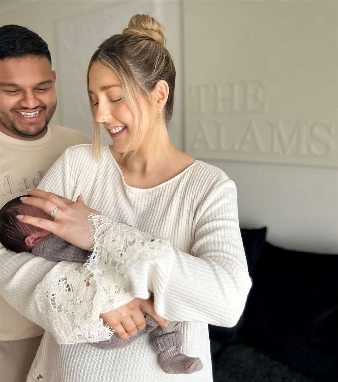 The couple recently welcomed their first baby during the re-fit. Photo courtesy of Mr and Mrs Alam