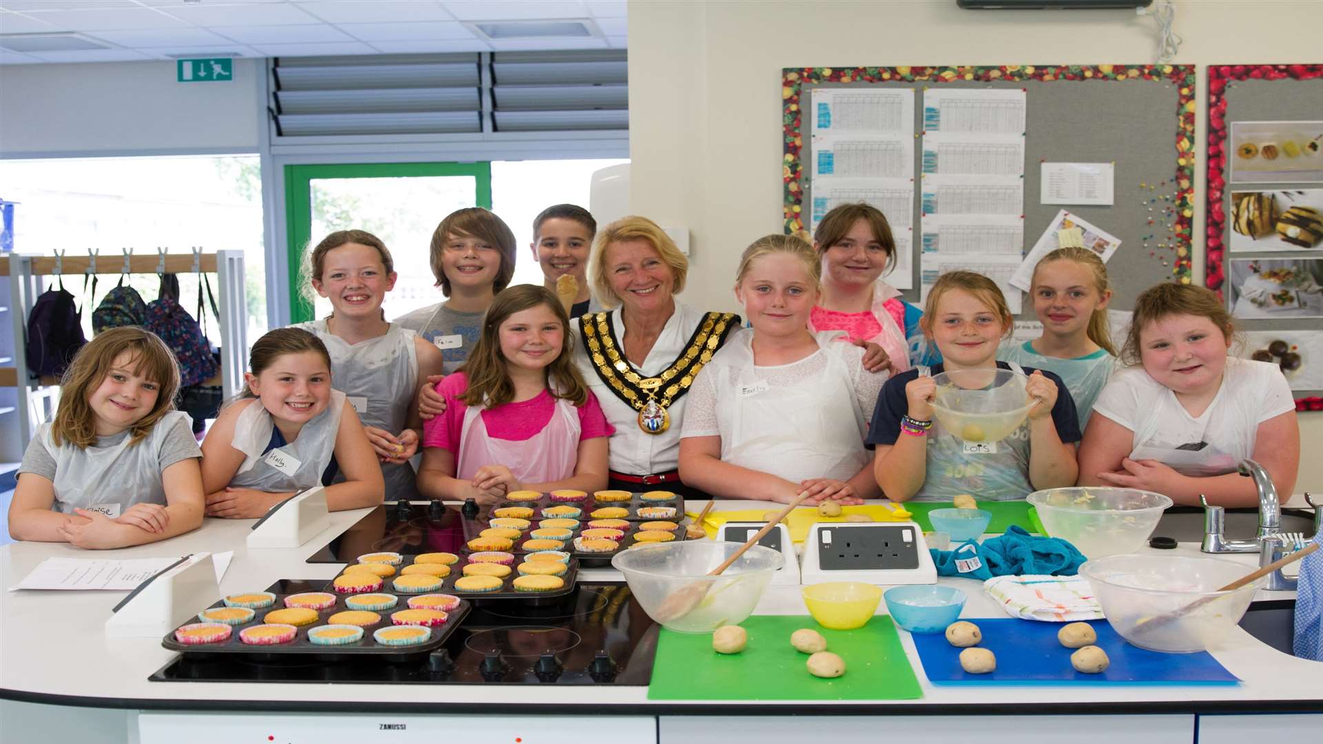 Eleven children took part in the workshop to create some cupcakes and cookies