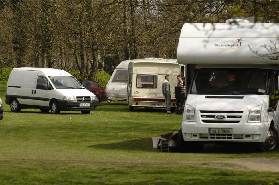 Travellers are moved on by police after setting up camp in Ramsgate
