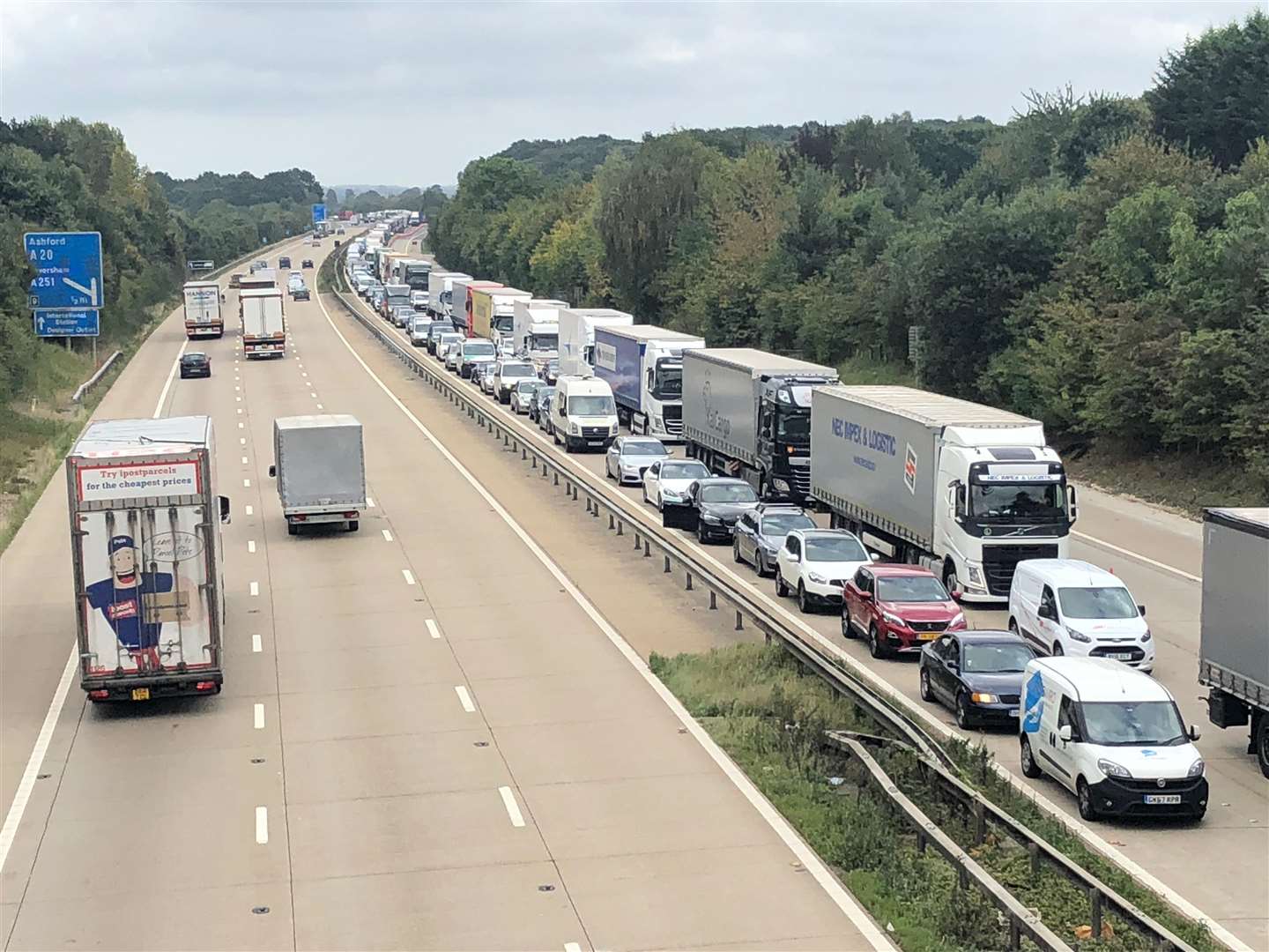 There are long delays on the M20. Picture: Steve Salter