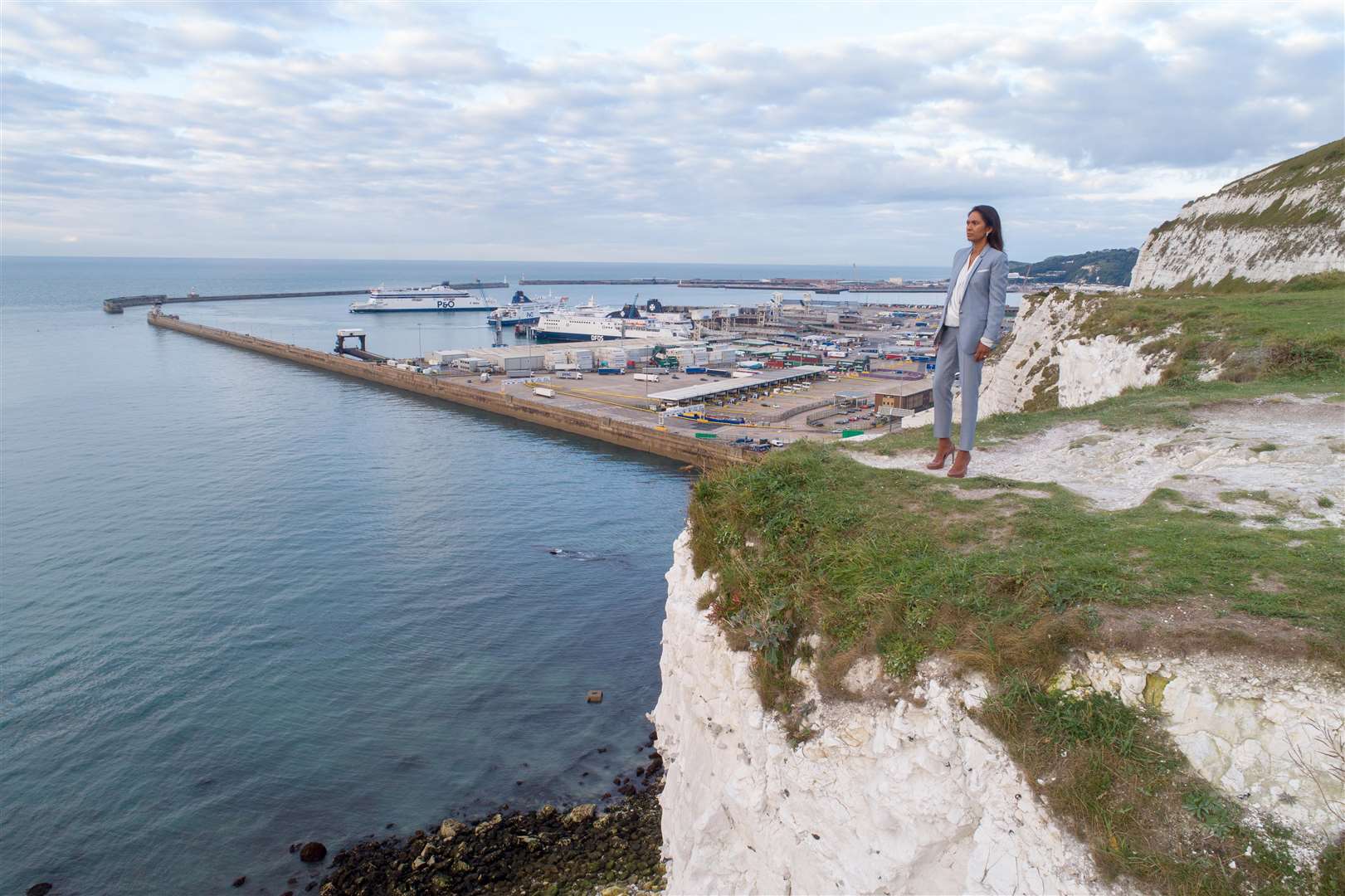 Gina Miller on the White Cliffs of Dover