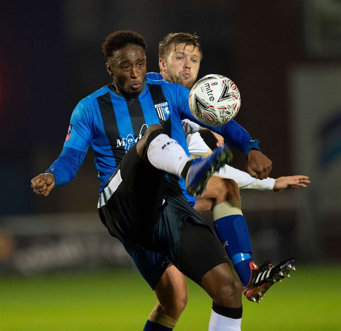 Brandon Hanlan was subbed at half-time in the game against Hartlepool and felt the wrath of then Gills boss Steve Lovell Picture: Ady Kerry