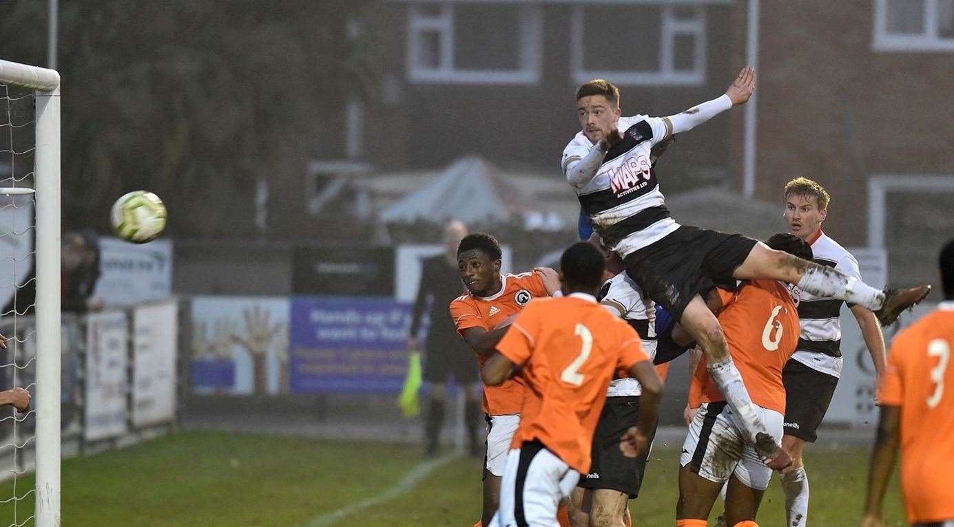 Billy Munday scored in Deal's win over Holmesdale last Wednesday. Picture: Tony Flashman