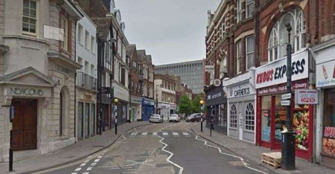The man was attacked in the high street near the junction with Medway Street