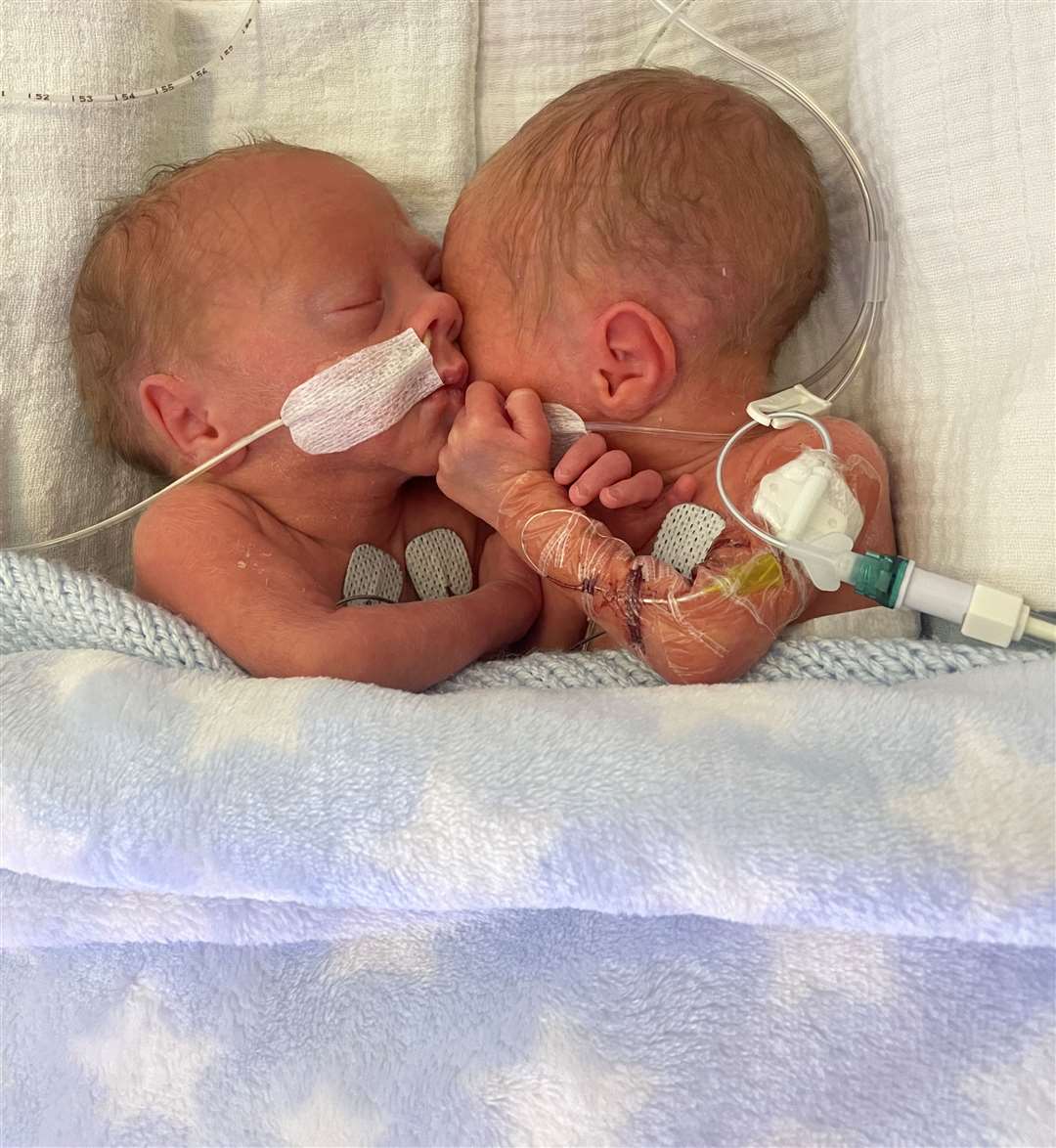 Gem and Wylder Chapman, from Margate, were born on May 12 at Medway Maritime Hospital
