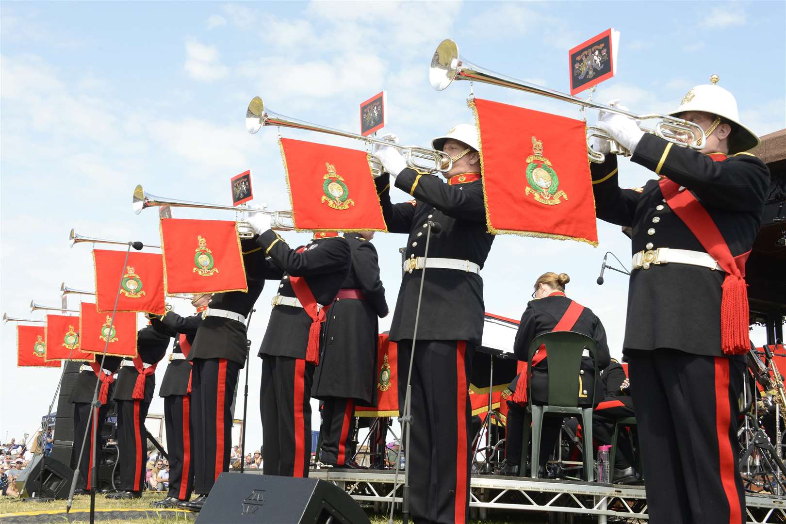 The Royal Marines entertained a huge crowd through the afternoon. Picture: Paul Amos