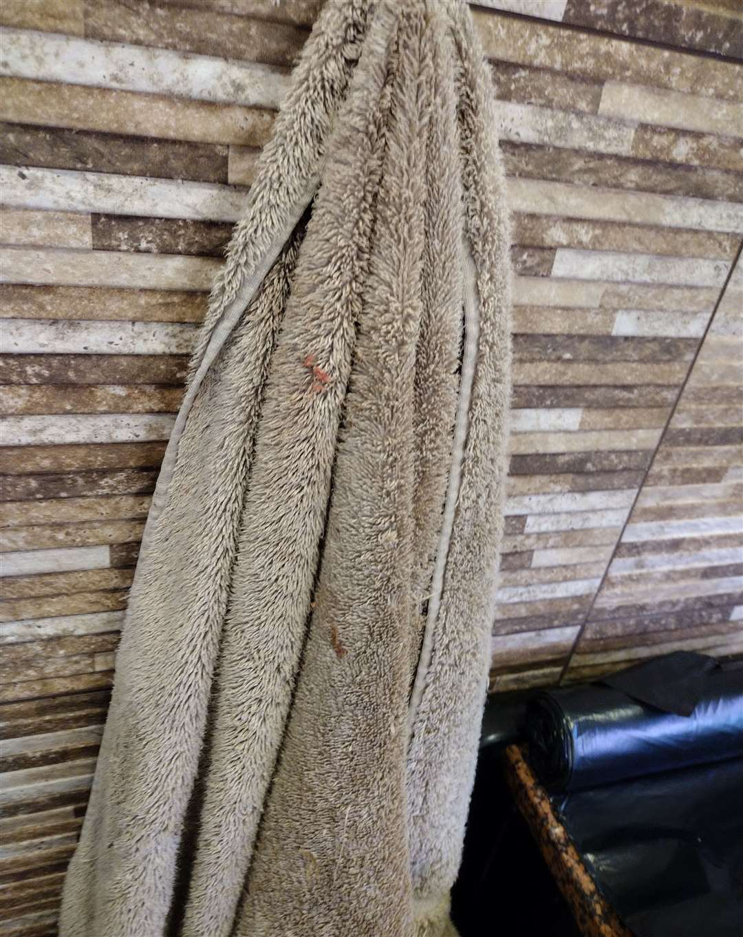 The blood-stained towel which inspectors raised concerns about at Dubai Market. Picture: Thanet District Council