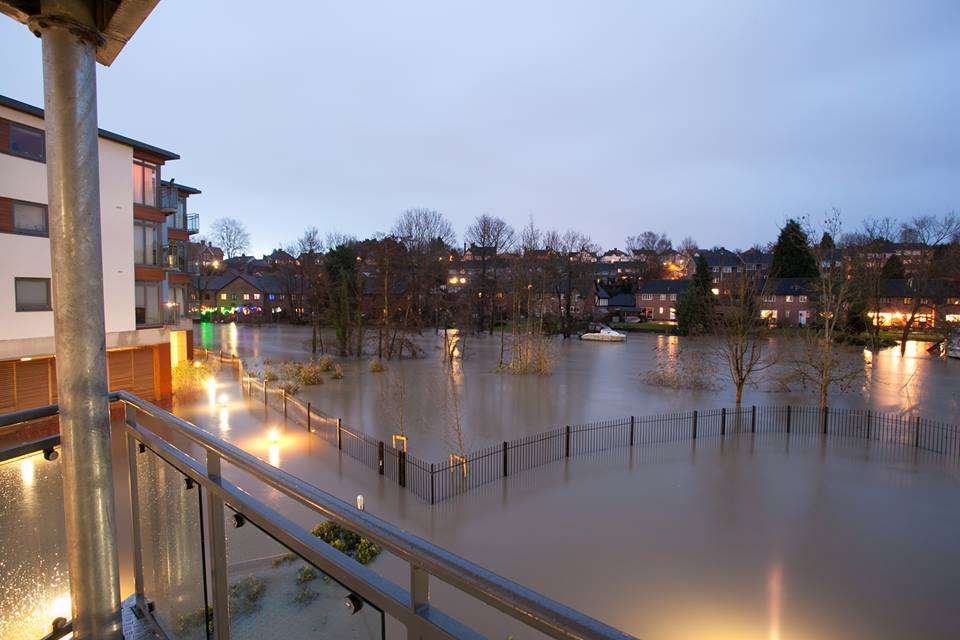 Wallis Place flats off Maidstone's Hart Street are flooded. Picture courtesy of Ben Dempster Photography (bendempsterphotography.com)
