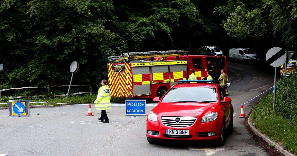 Specialist search teams were called to Detling after Mr Hindle's body was found. Picture: UKNIP