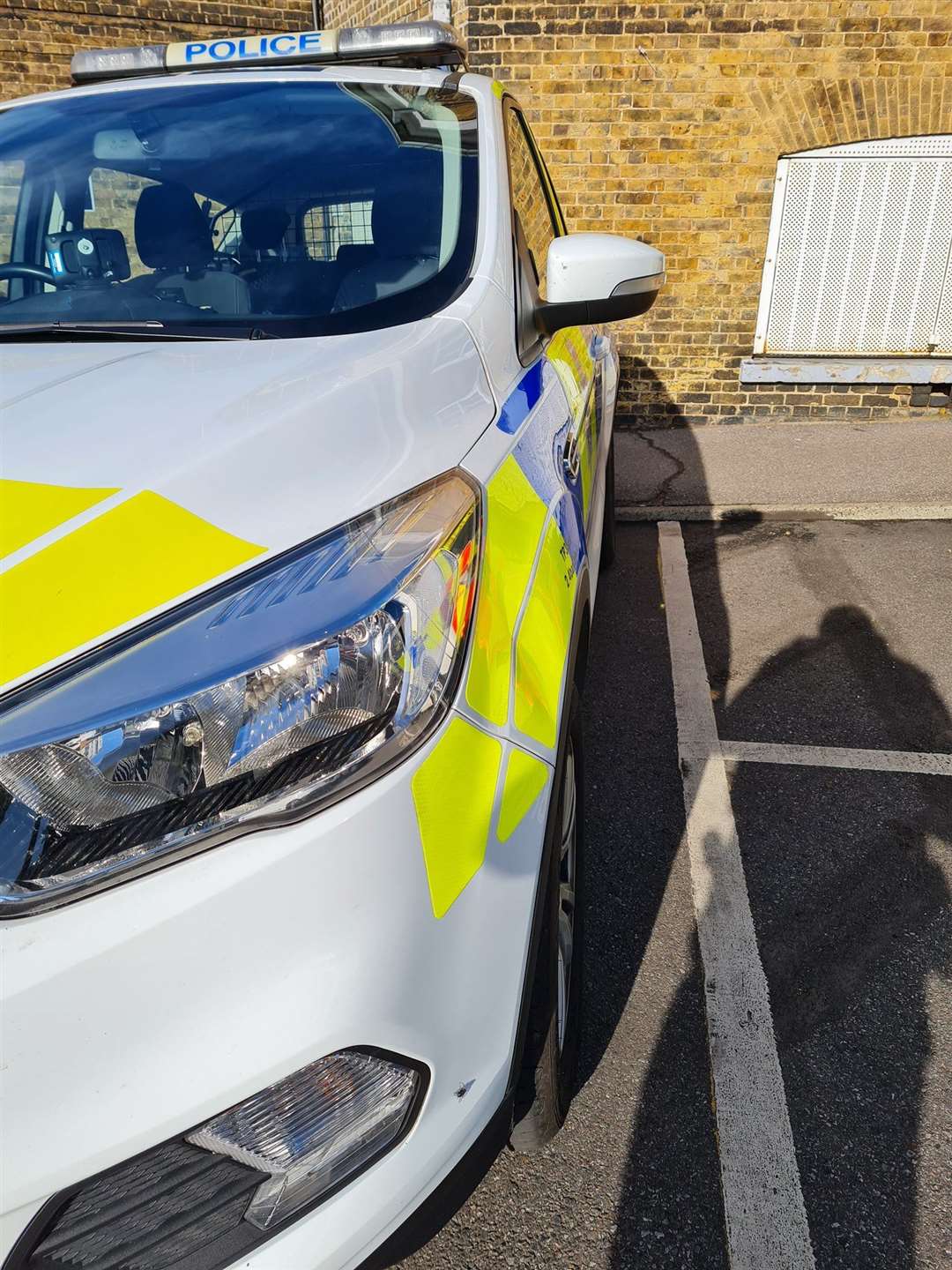 A man has been arrested after British Transport Police vehicles were damaged in Maidstone. Picture: @BTPKent