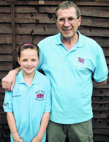 Lana-Emily Foyle with her shooting coach Bill Bland