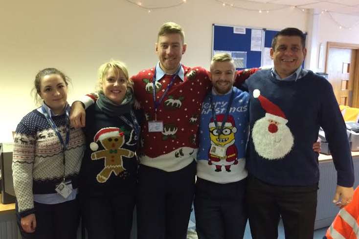 Staff at DFDS Seaways Dover office get in the spirit