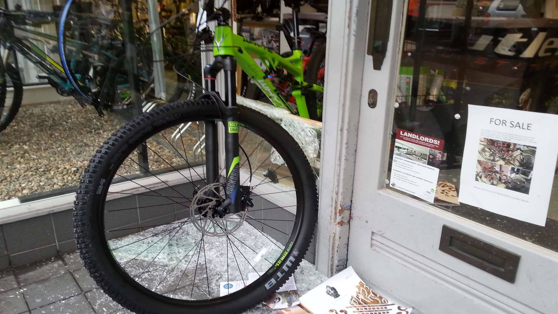 A mountain bike worth more than £2,000 was left