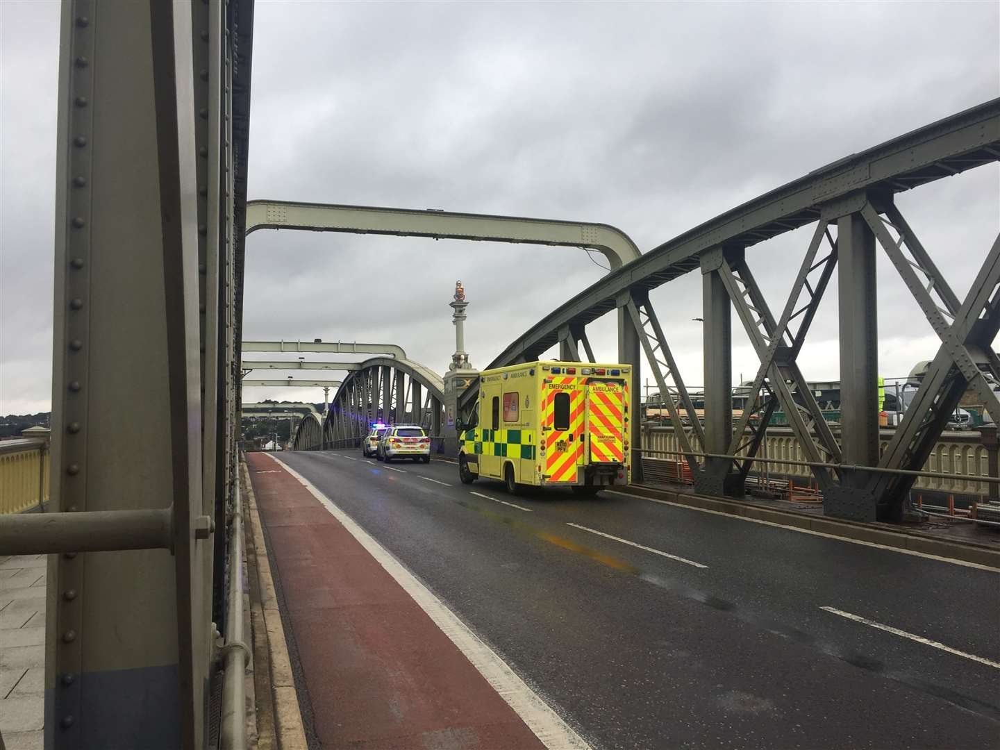 Ambulance crews are at a crash on Rochester Bridge, on the Strood bound carriageway (14993230)