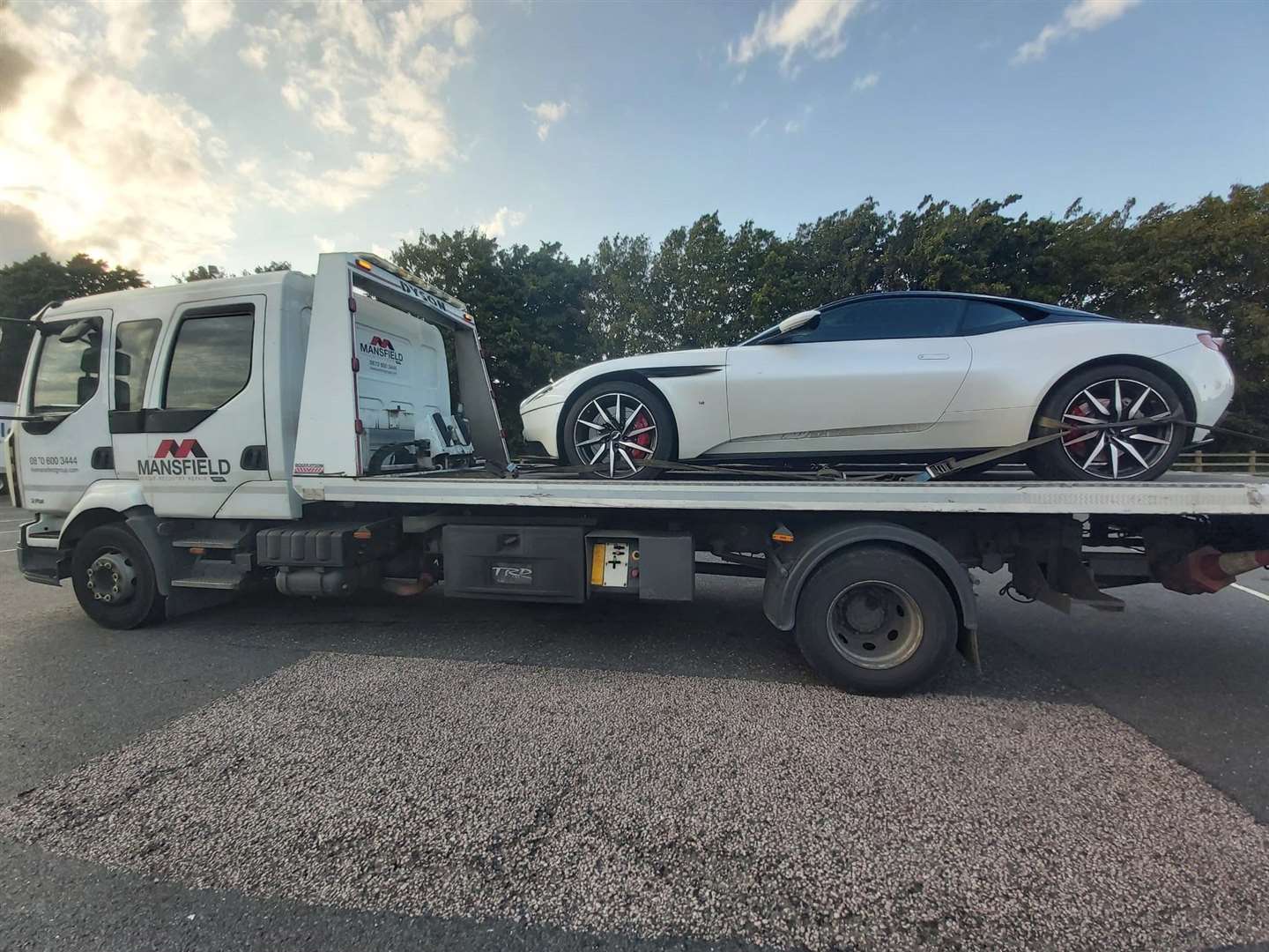 The Aston Martin DB11 was confiscated by police