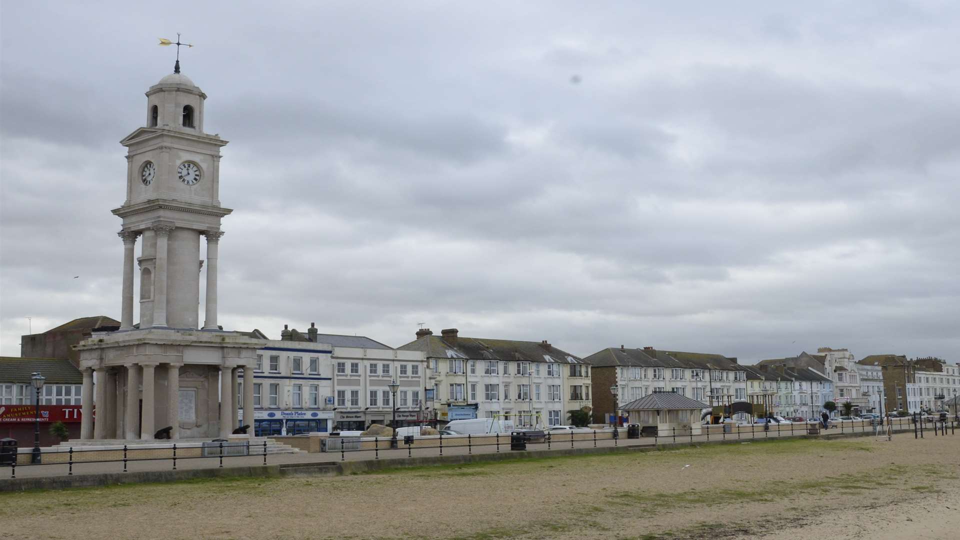 The teenager was attacked outside Herne Bay clock tower