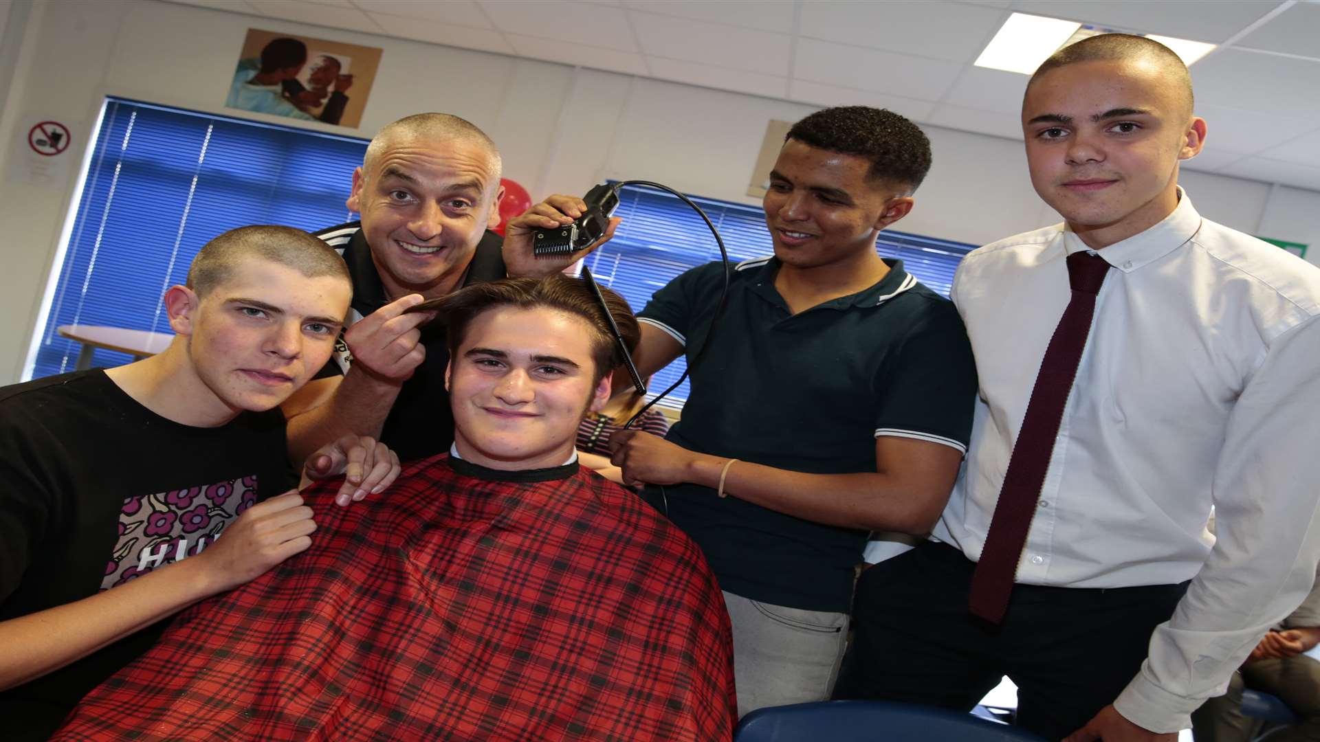 George is the last to be shaved. Picture: Martin Apps