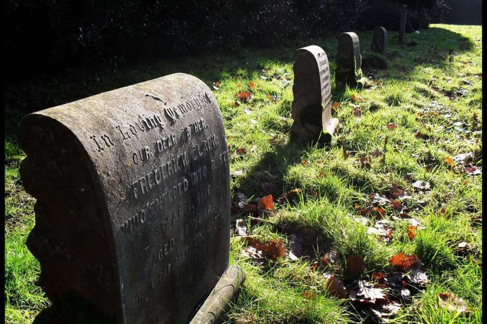 Gravestones in the disused Oakwood Cemetery