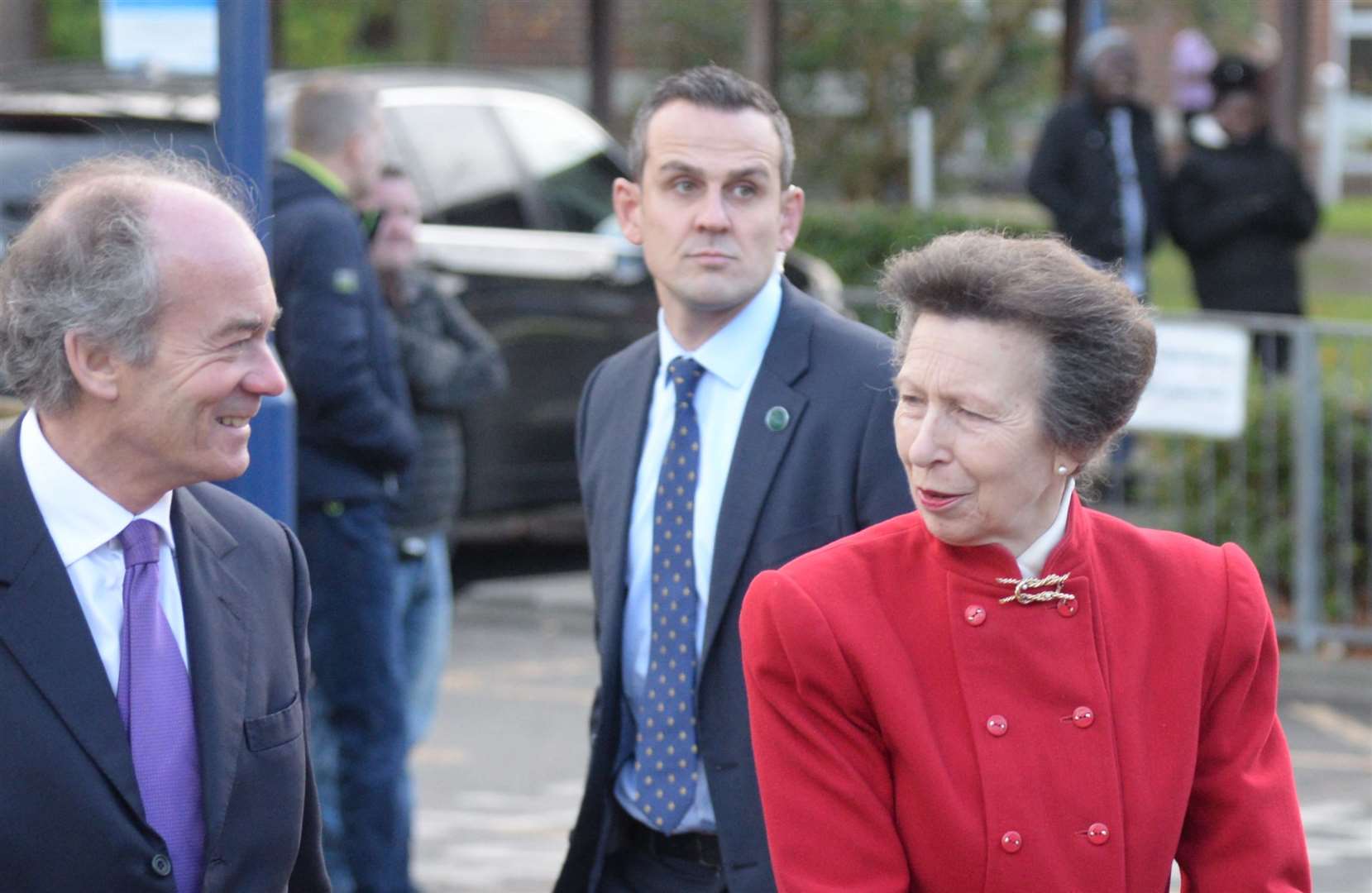 Richard Oldfield, Ed's father, meeting The Princess Royal at Medway Maritime Hospital during his time as Vice Lord Lieutenant of Kent in 2019. Picture: Chris Davey