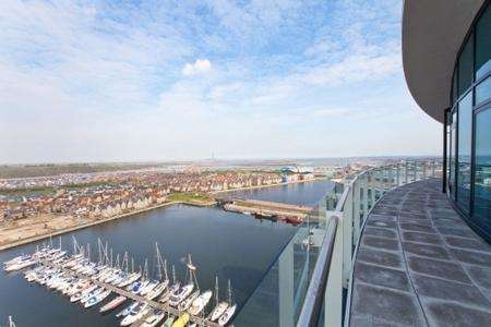 Penthouse view at The Quays development, Chatham