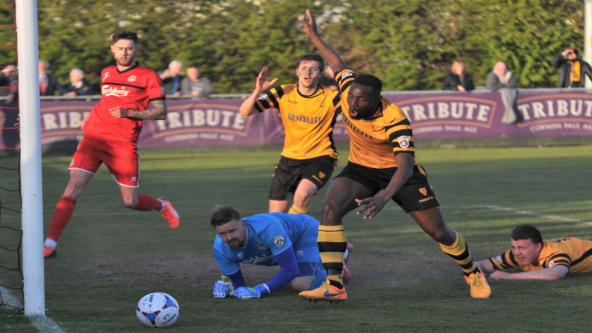 Manny Parry in attack mode for Stones at Truro on Wednesday Picture: Steve Terrell