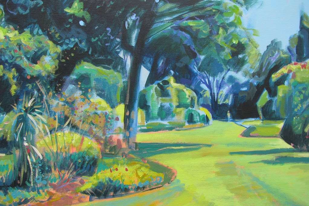 'A Garden In July' is an exhibition of new paintings by Scottish artist Alan Watson inspired by his visits to Great Comp Garden