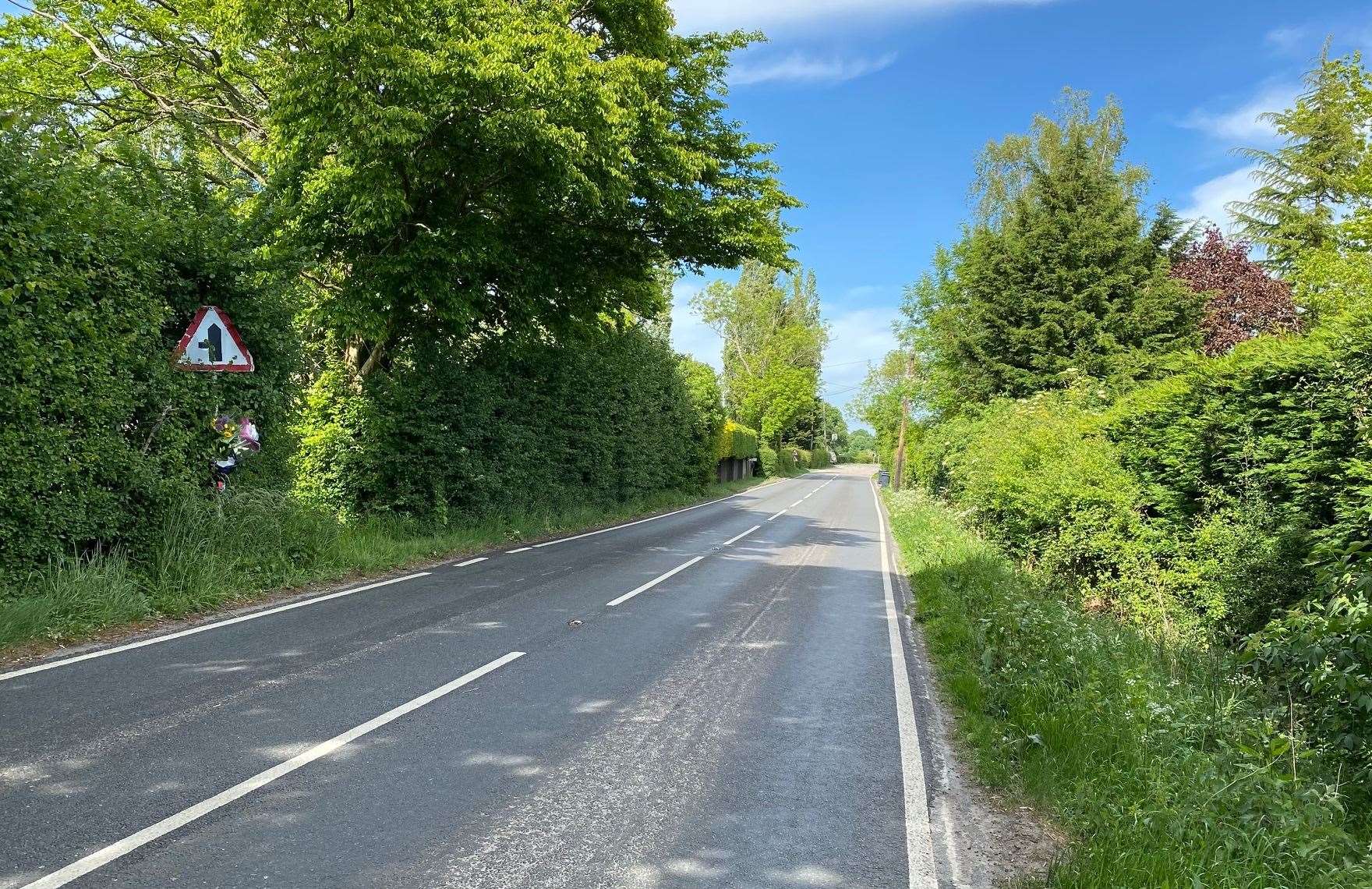 The A262 Sissinghurst Road at Three Chimneys. Picture: Barry Goodwin