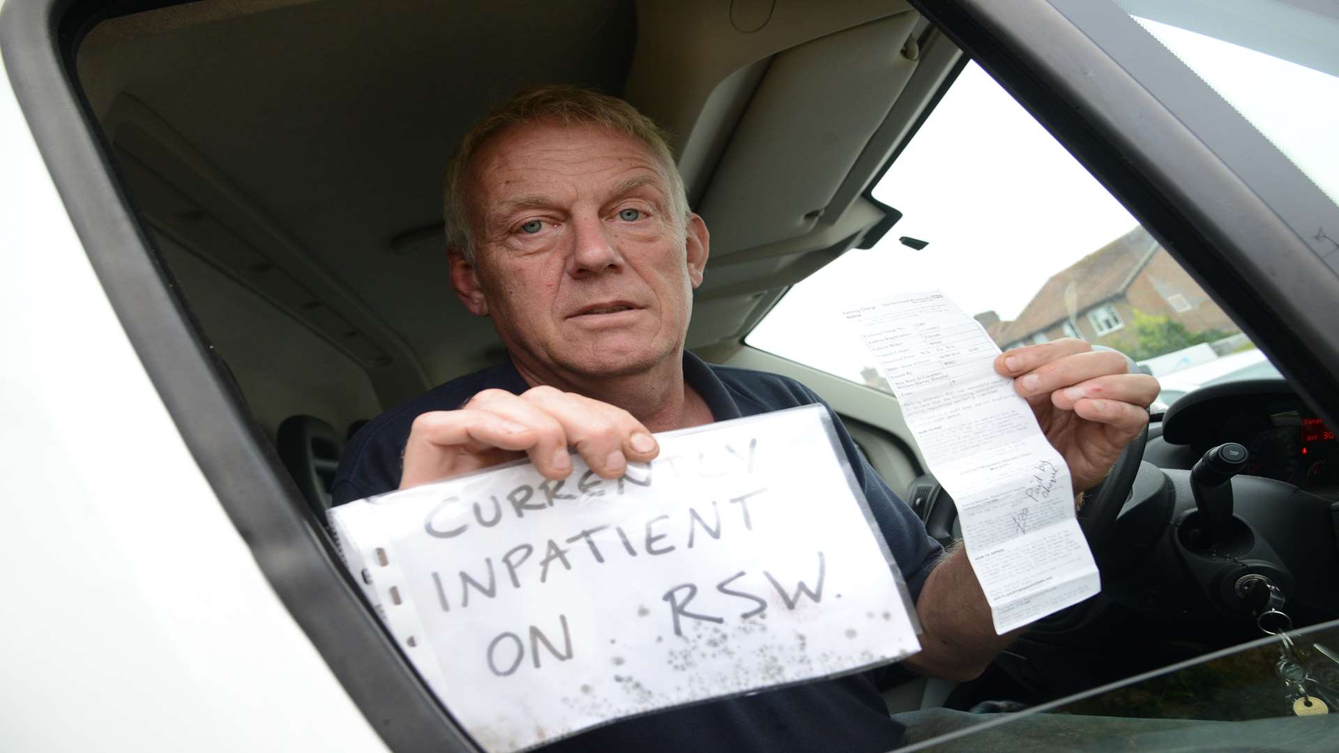 Gerald Morris received a parking ticket after being rushed to hospital with a suspected stroke