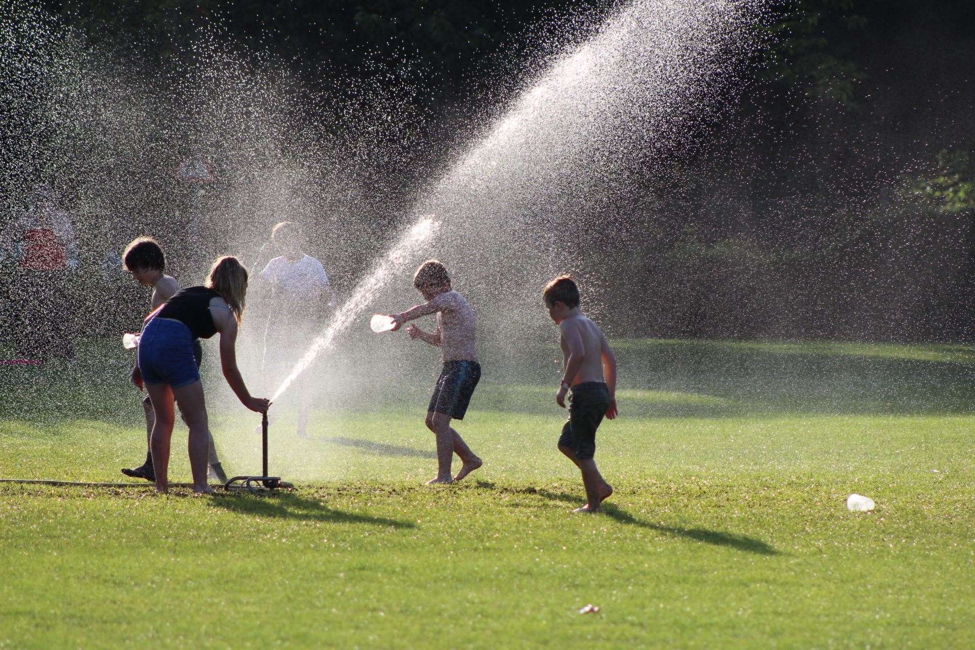 Cooling off at Sittingbourne's Party in the Park 2019. Picture: John Nurden