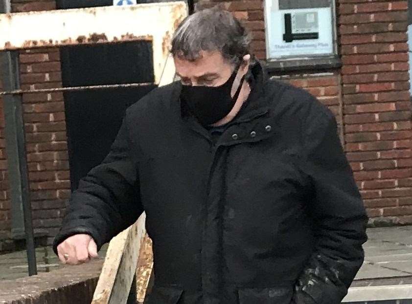 Michael Bunce wearing a face mask as he left Margate Magistrates' Court in October