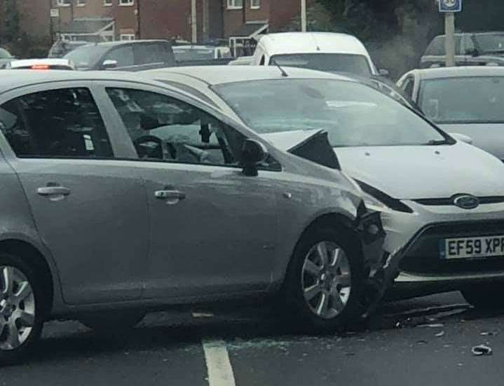 Cars were damaged in the incident Walderslade Road (9378031)
