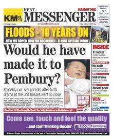 Kent Messenger KM front page Oct 8