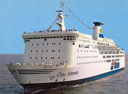 Olau Britannia - one of the Olau Line ships which sailed between Sheerness and Holland from 1974 to 1994.