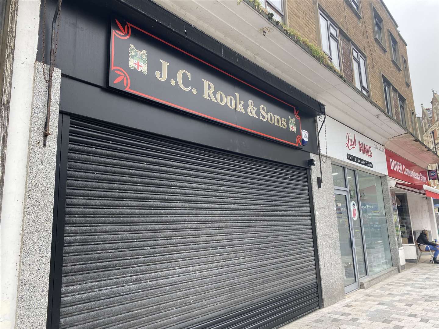 JC Rook in Dover's Market Square is now shut